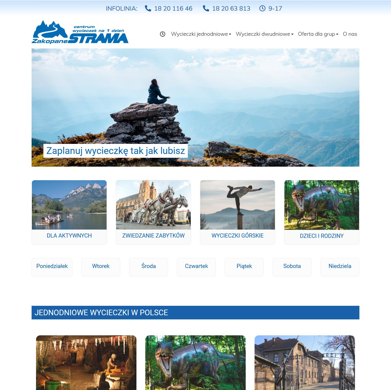 Strona internetowa branży turystycznej z Zakopanego