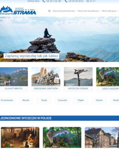 Strona Joomla dla branży turystycznej
